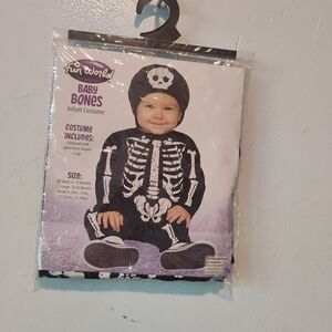 Baby Skeleton Costume - Black and White
